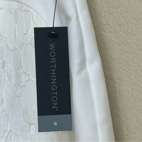 NWT Worthington White Lace Overlay Pencil Skirt Women’s 6 Career Office Workwear - Picture 5 of 7